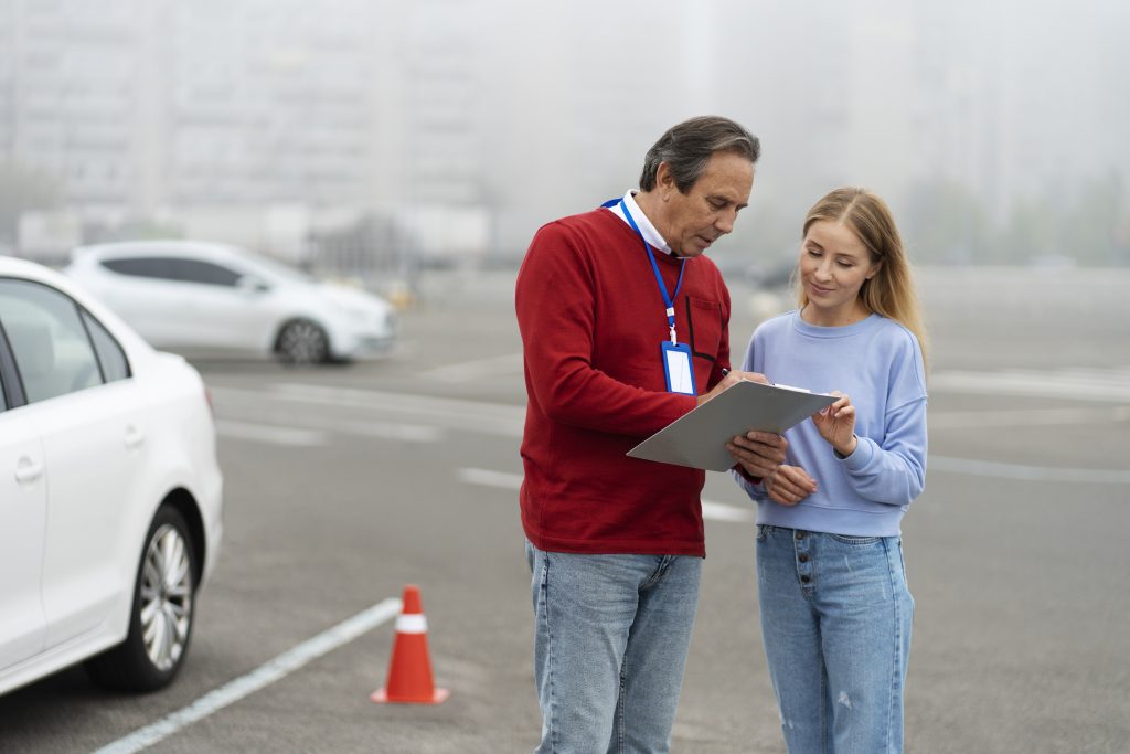 woman getting her drivers licence